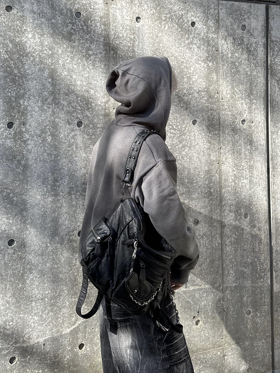 大阪店WEB限定受注制【Chikashitsu +】leather studs backpack