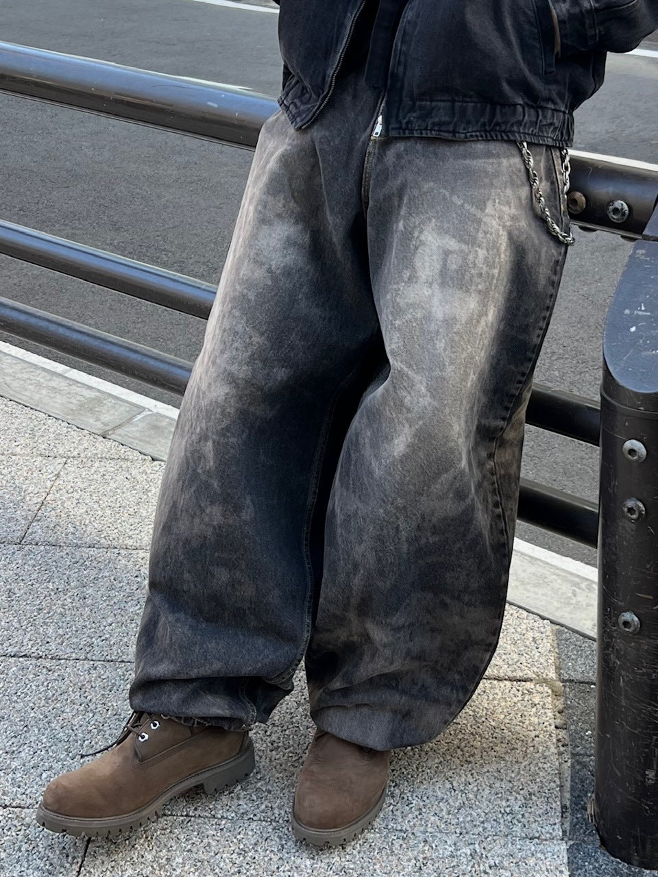 大阪店WEB限定受注制【Chikashitsu +】dirty wash balloon denim pants