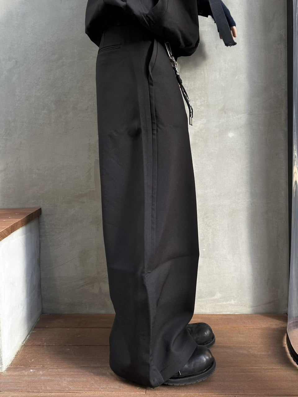 【youll】2tuck slit curve slacks