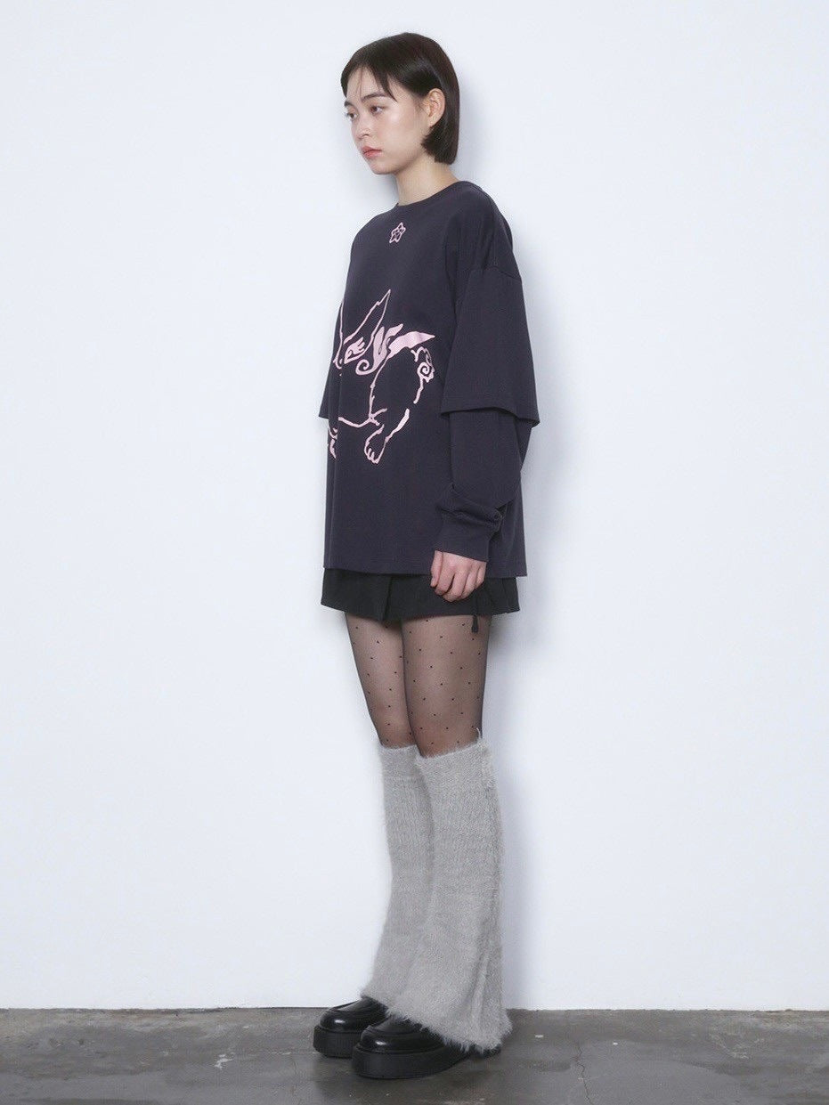 【TUOMIO】BUNNY LAYERED LONG SLEEVES