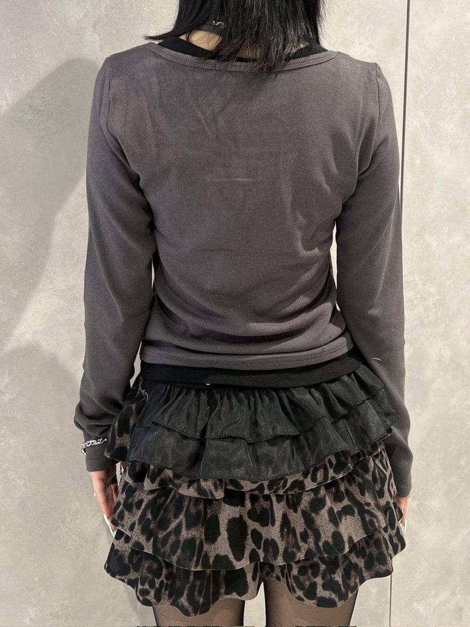 【Never mind the XU】tie set cross wing long sleeve tee (3color) / 【ネバーマインドザエックスユー】ネクタイセットクロスウィングプリント長袖Tシャツ