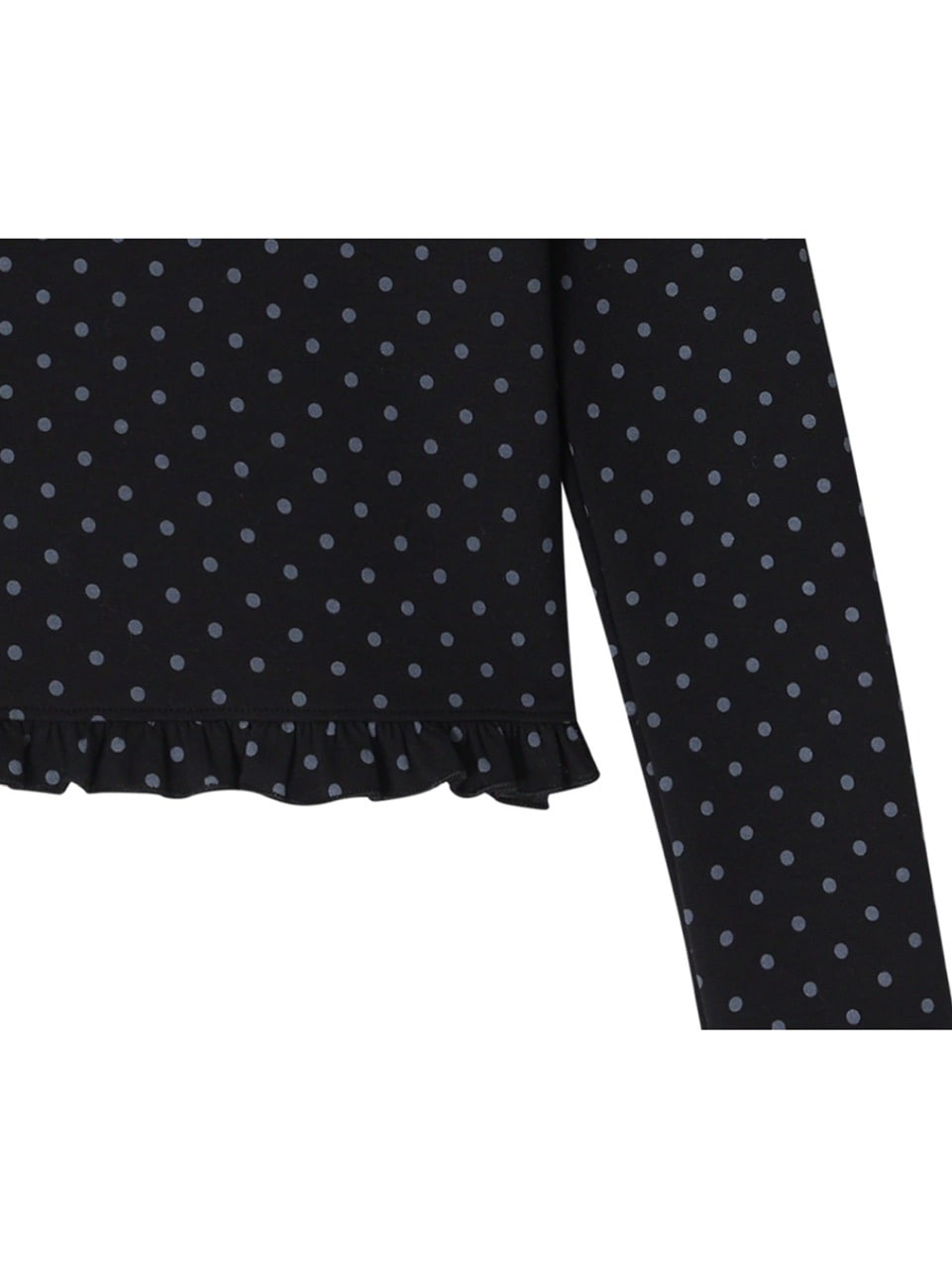 【CRANK】DOT FRILL HOODIE / 【クランク】ドットフリルフード付き長袖Tシャツ