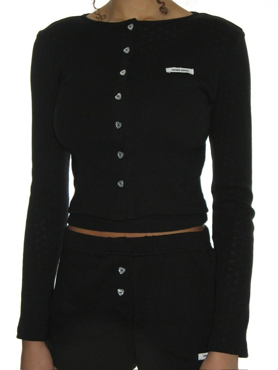 【CRANK】HEART BUTTON EYELET SHORTS