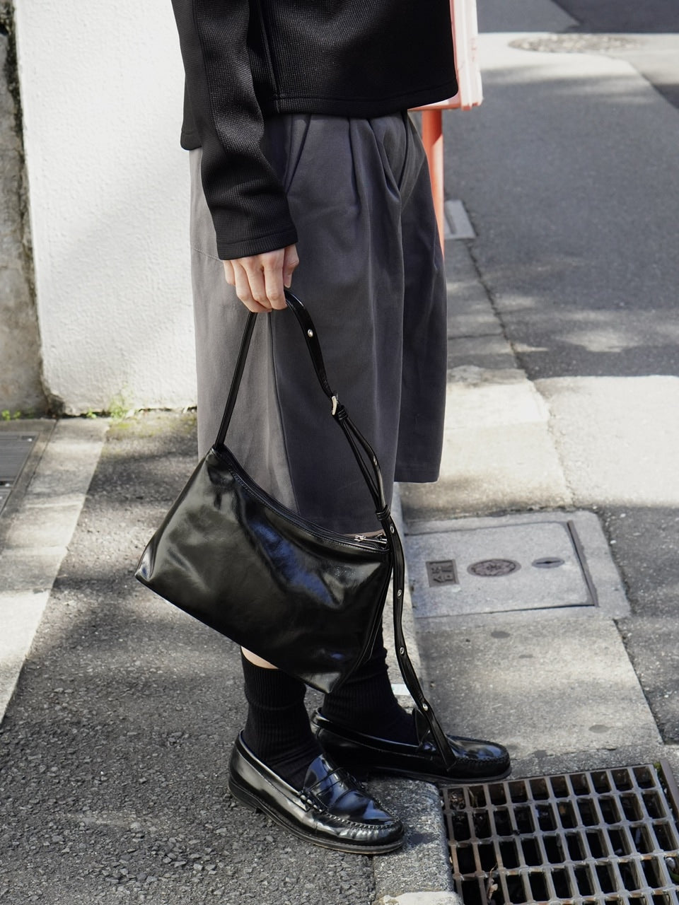 東京店WEB限定受注制【Chikashitsu +】PU Leather cross bag (4color)