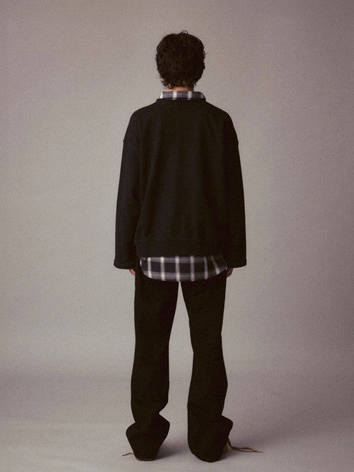 【Cord】Round Cut Vent Crew-neck