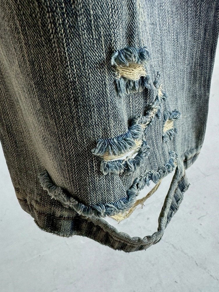 【Cord】Washed Under Cut Denim Pants