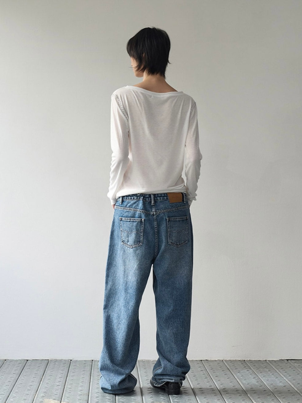 【ROCK CAKE】Studded Line Point Jeans