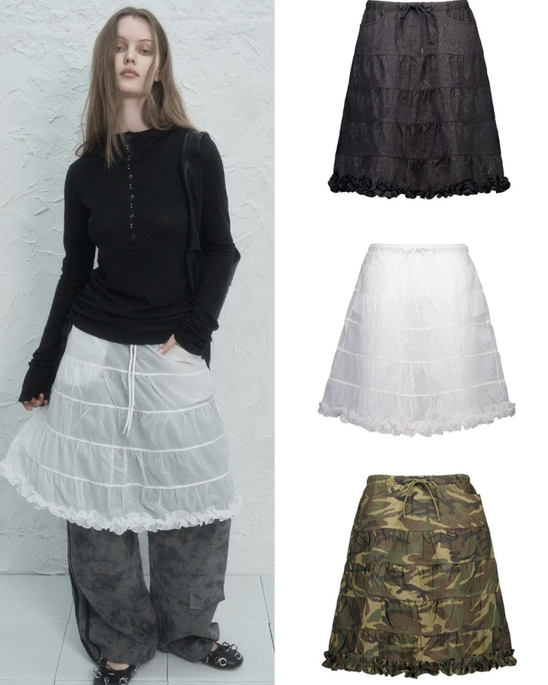 【SETUP‐EXE】FRILL CANCAN SKIRT