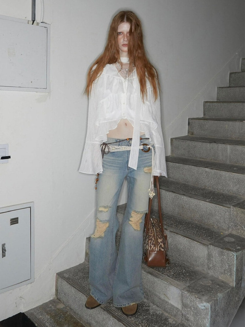 【NOT KNOWING】Bohem Chiffon Blouse