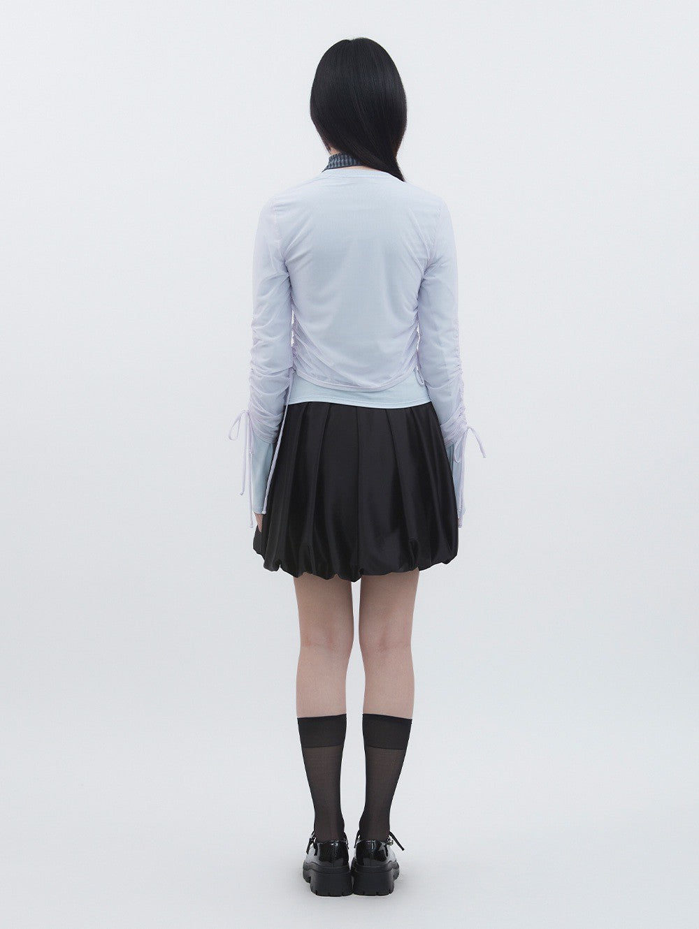 【TUOMIO】SATIN BALLOON SKIRT