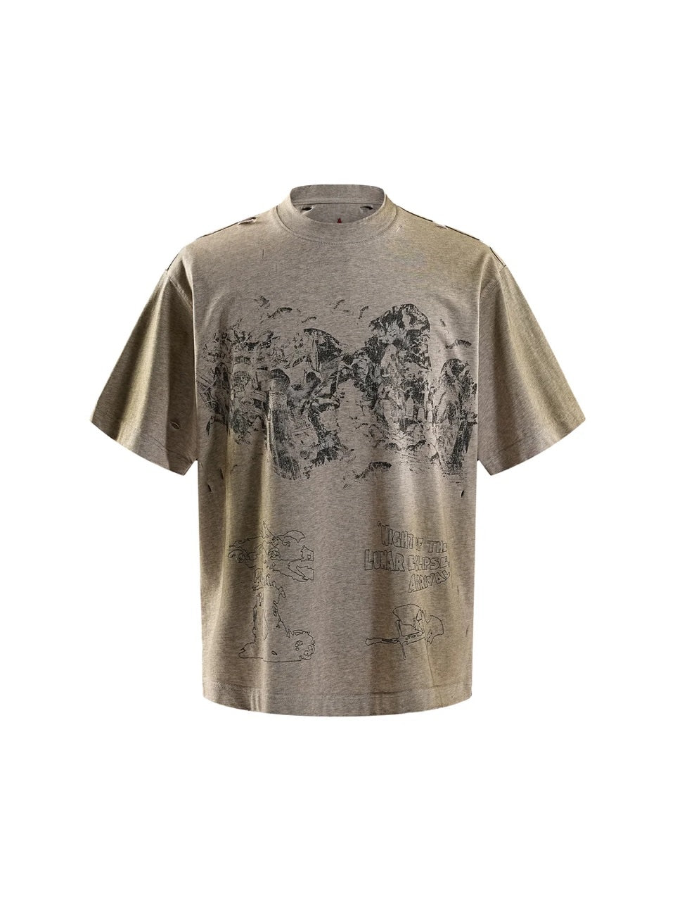 【The Boy Has No Patience】NIGHT OF THE BLOOD MOON WASHED SHORT SLEEVES