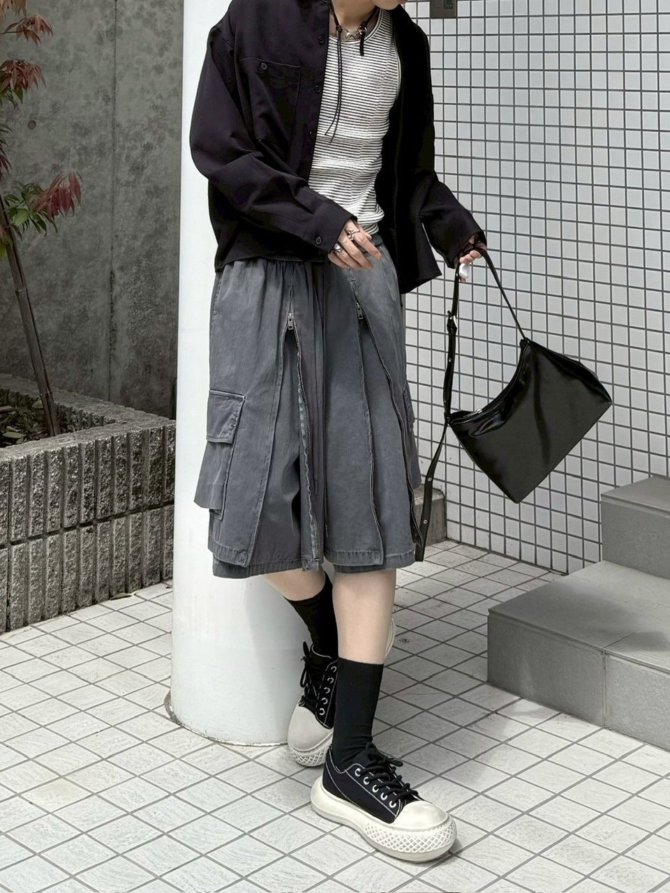 受注制【Chikashitsu +】volume toe canvas sneaker (2color)