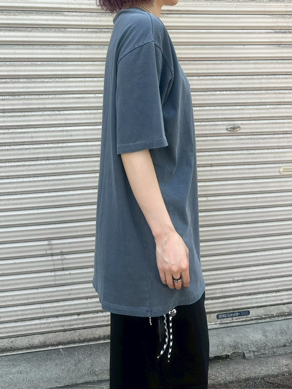 受注制【Chikashitsu +】pigment cross point t-shirt (2color) / 【チカシツプラス】ピグメントクロスポイント半袖Tシャツ