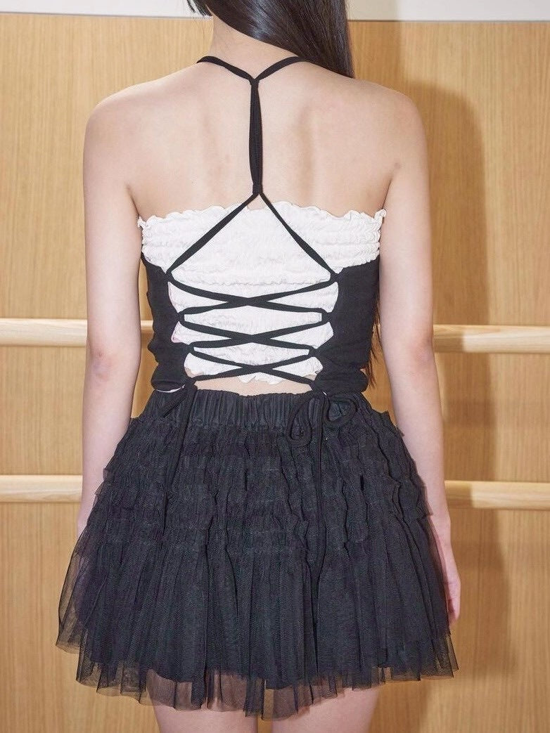 【ODDONEOUT】BACK STRING HALTER NECK TOP