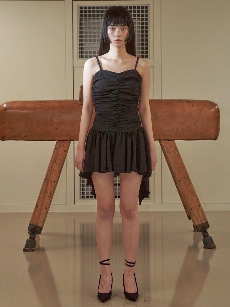 【ODDONEOUT】Shirring onepiece / 【オッドワンアウト】シャーリングキャミソールワンピース