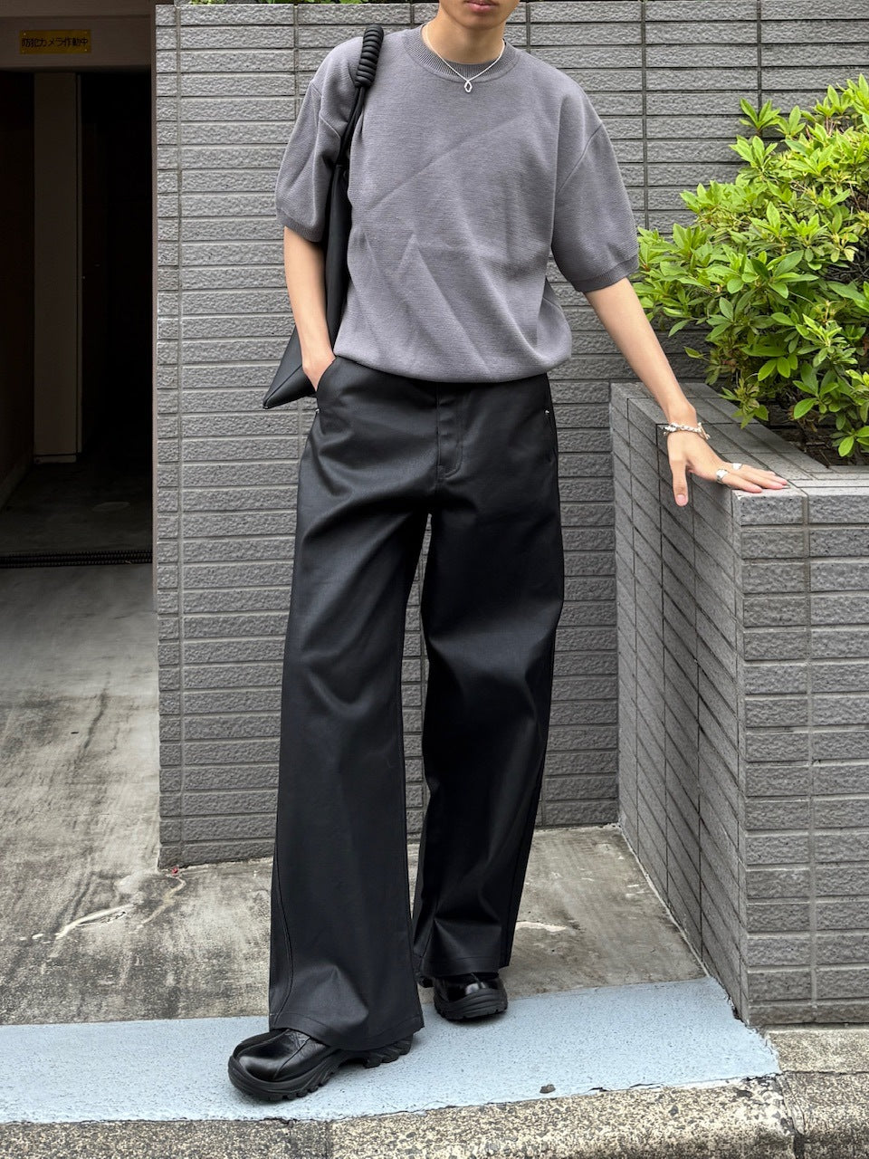 東京店WEB限定受注制【Chikashitsu +】crew neck cotton knit (3color)