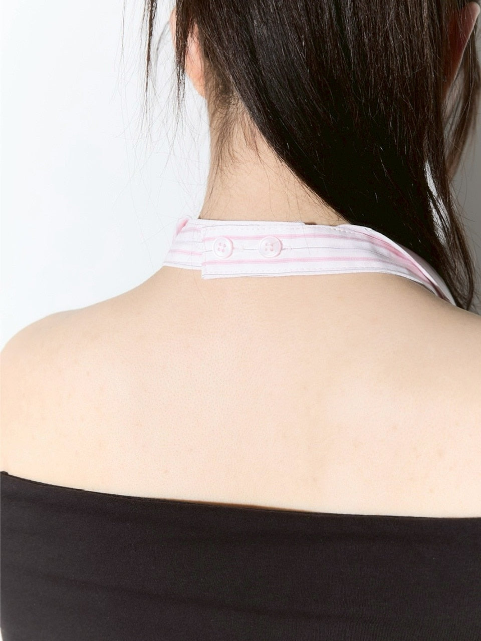 【CHERRYQUIRI】shirts layered off shoulder top