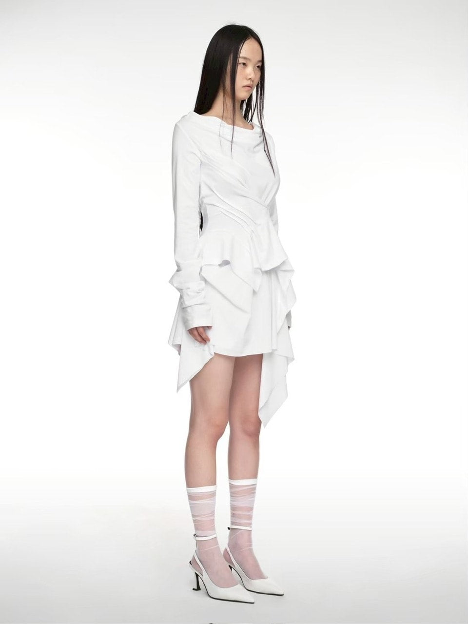 【NACHE】INCLINE DRAPING LONG SLEEVE