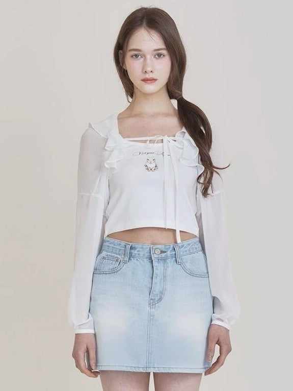 【NOTYOURROSE】Fairy chiffon bolero