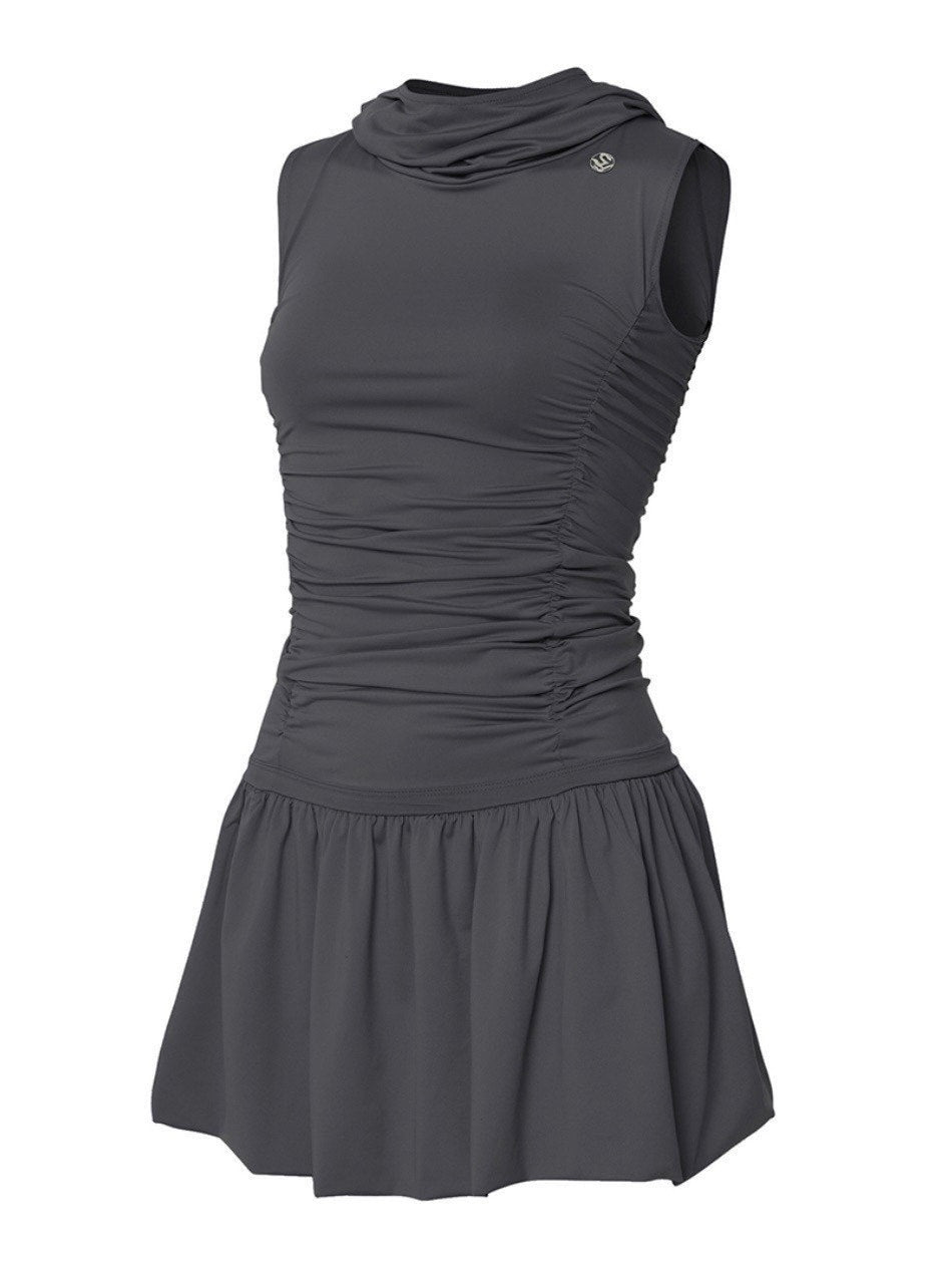 【FLAREUP】Hooded High Neck Dress