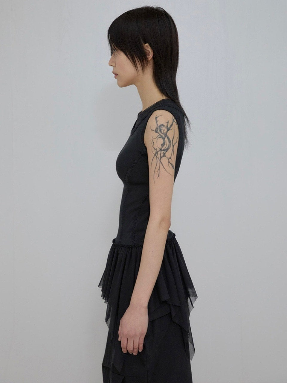 【FLAREUP】Layered Lace Frill Sleeveless