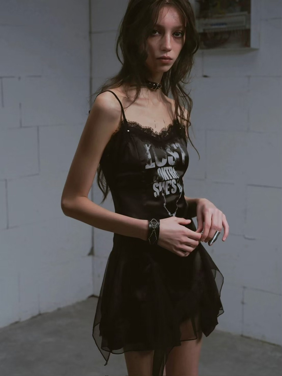 【Cest Nous】Satin Lace Camisole Dress / 【セヌー】サテンレースキャミワンピース