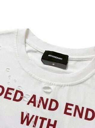 【roaringrad】DAMAGE LETTERING T-SHIRTS / 【ロアリングラド】ダメージロゴ半袖Tシャツ