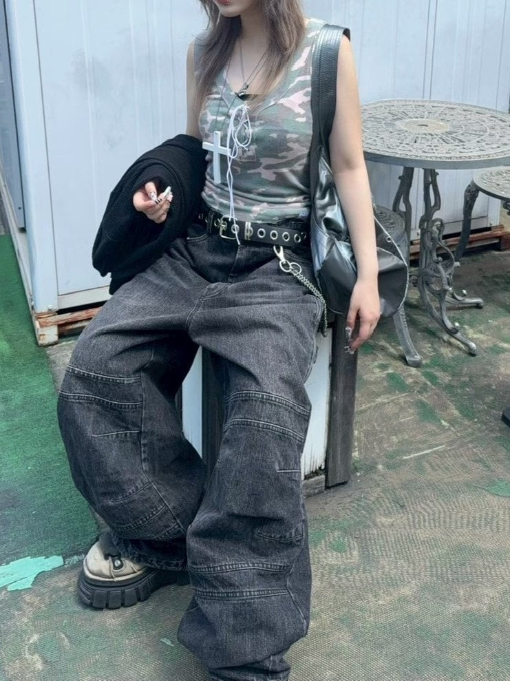 【SETUP‐EXE】CAMO RAW EDGE SLEEVELESS / 【セットアップエグゼ】カモローエッジタンクトップ