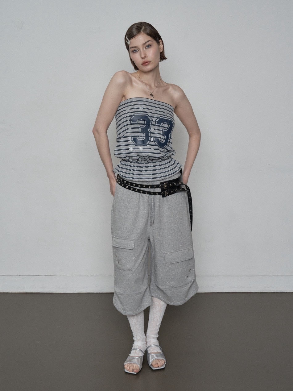 【SETUP‐EXE】PUNCHING BERMUDA SWEATPANTS / 【セットアップエグゼ】パンチングバミューダスウェットショートパンツ