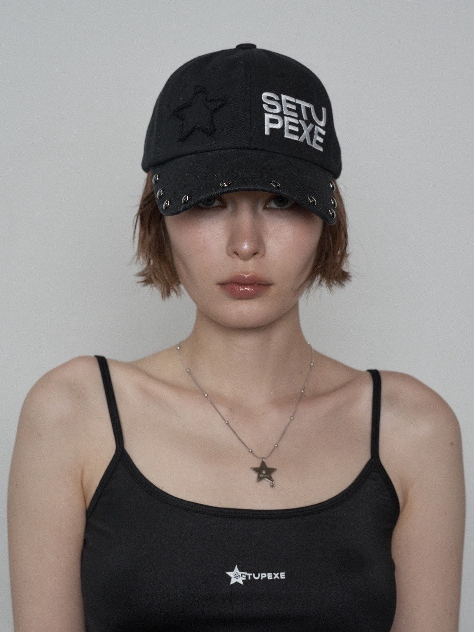 【SETUP‐EXE】STUDDED LOGO BALL CAP / 【セットアップエグゼ】スタッズロゴボールキャップ