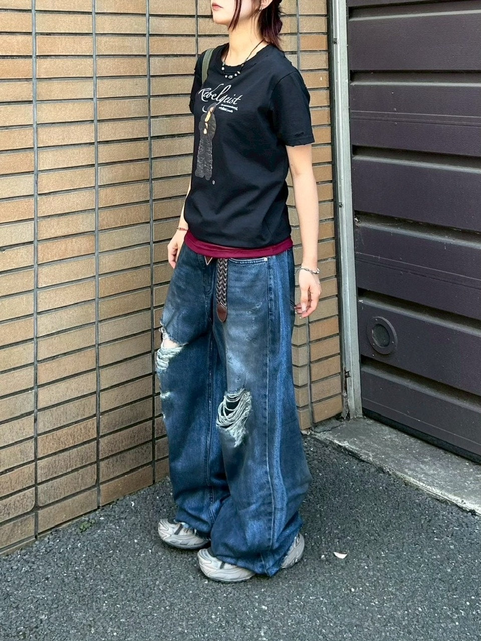 受注制【Chikashitsu +】oiled wash destroy denim pants / 【チカシツプラス】オイルドウォッシュデストロイデニムパンツ