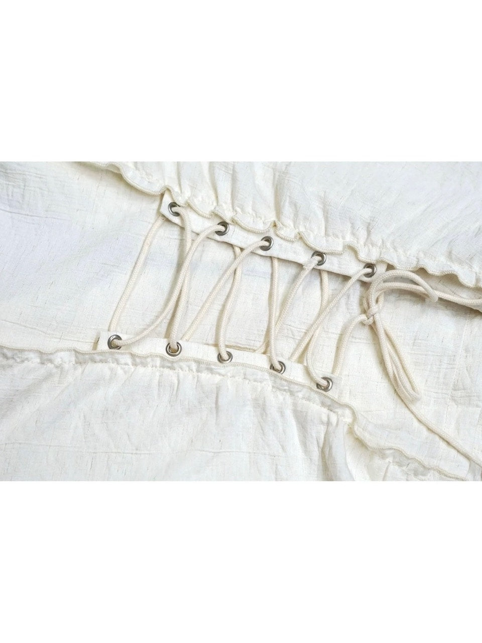 【Cest Nous】Lace Trim Rivet Blouse / 【セヌー】レースフリルリベットブラウス