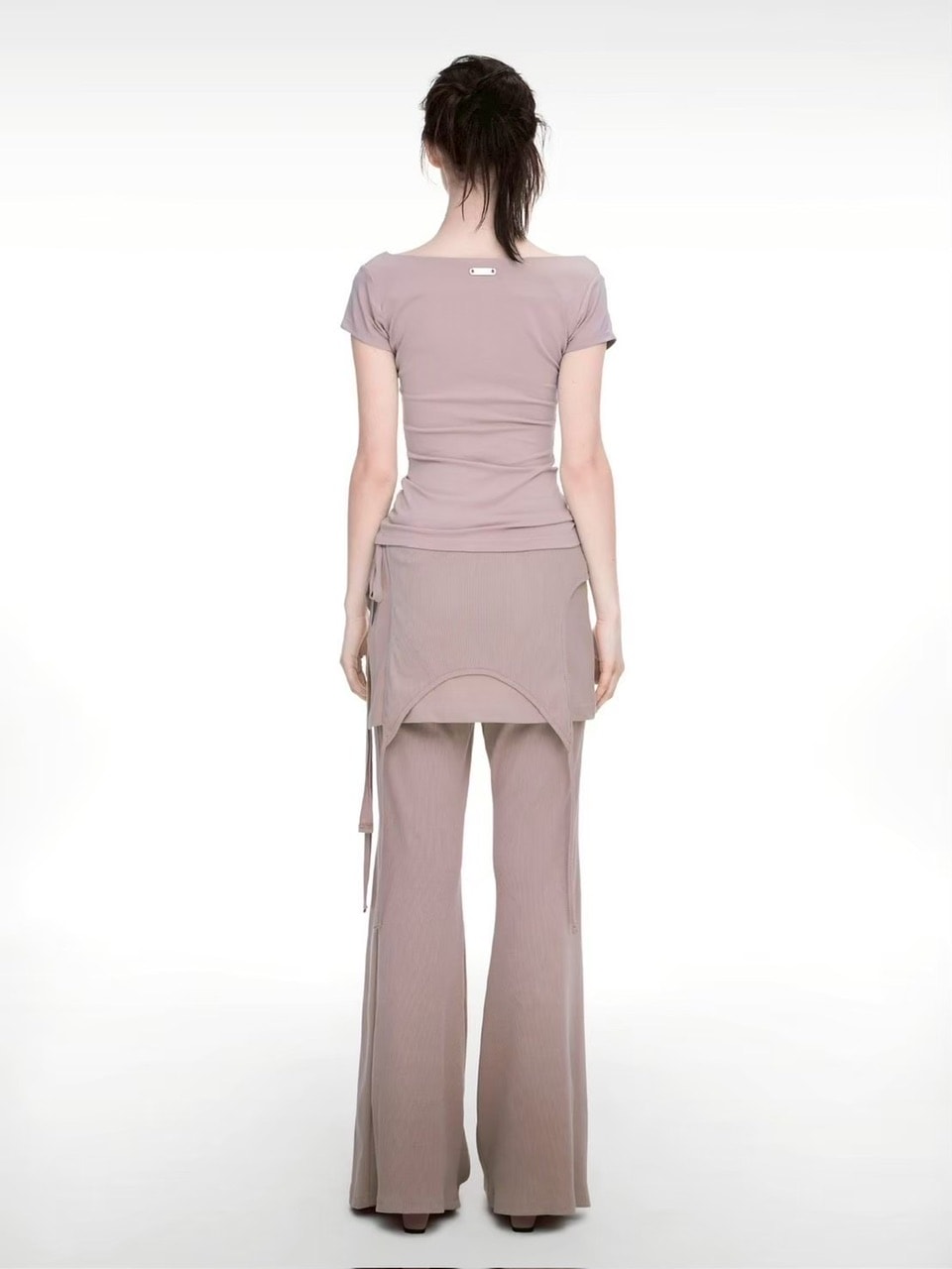 【NACHE】MIXED LAYERED SKIRT PANTS