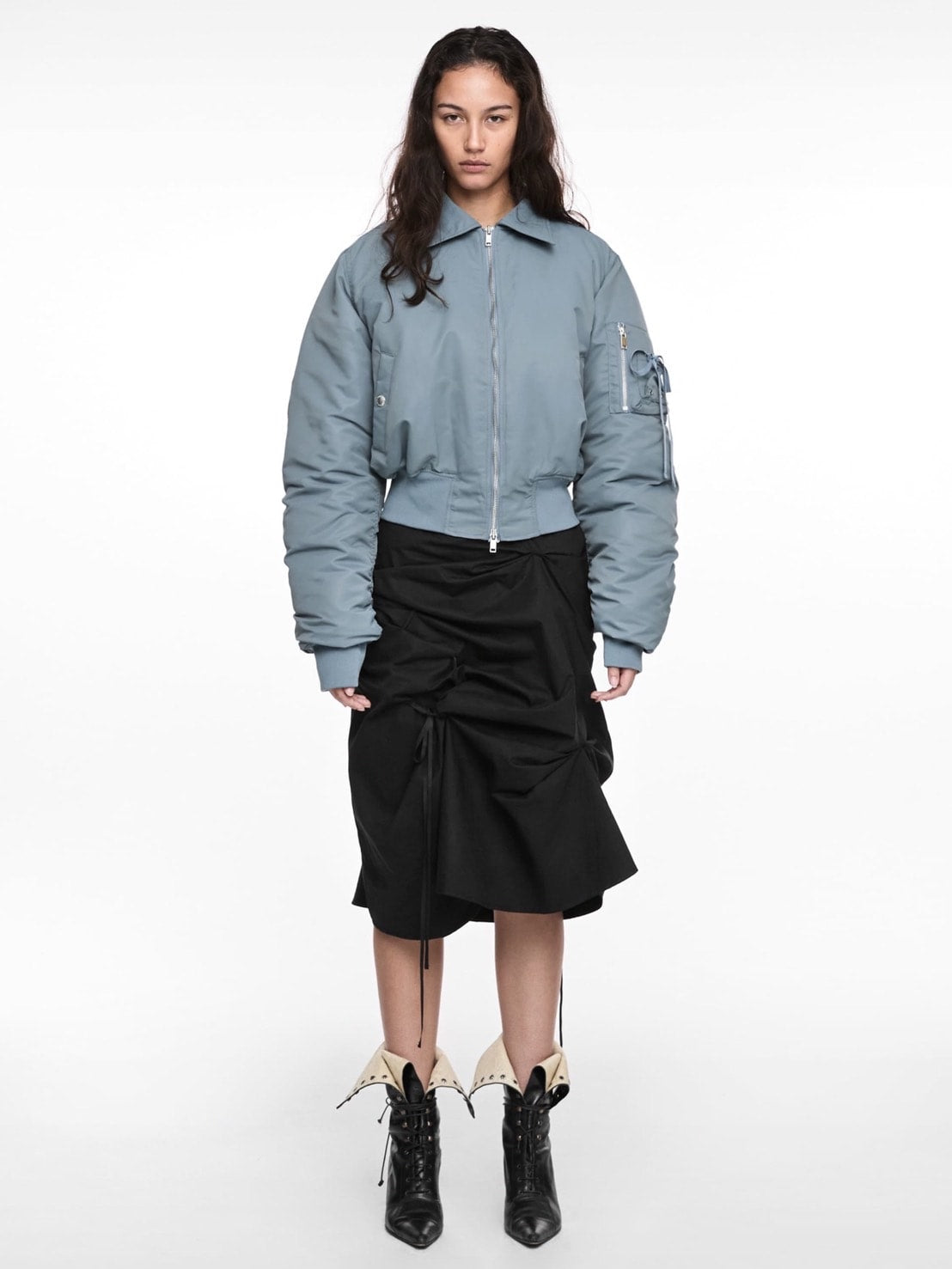 【NACHE】CROPPED BOMBER JACKET (UNISEX)