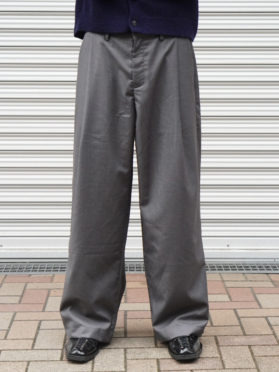 東京店WEB限定受注制【Chikashitsu +】wide tuck drape slacks / 【チカシツプラス】ワイドタックドレープスラックス (2color)