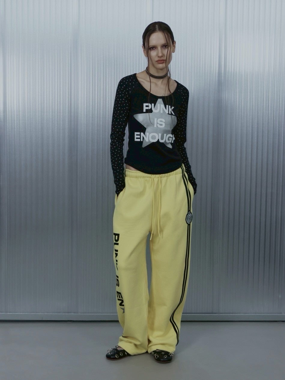 【SETUP‐EXE】STAR SLEEVE PUNK TOP / 【セットアップエグゼ】スタースリーブパンク長袖Ｔシャツ