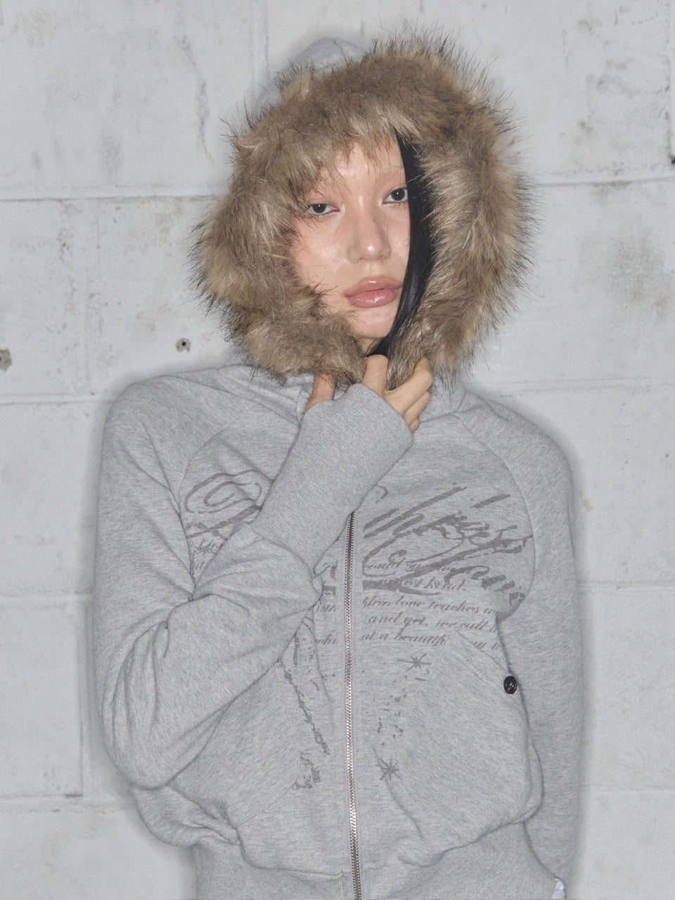 【FANCY CLUB】RUTHLESS FUR HOODED ZIP-UP / 【ファンシークラブ】ルースレスファージップアップパーカー