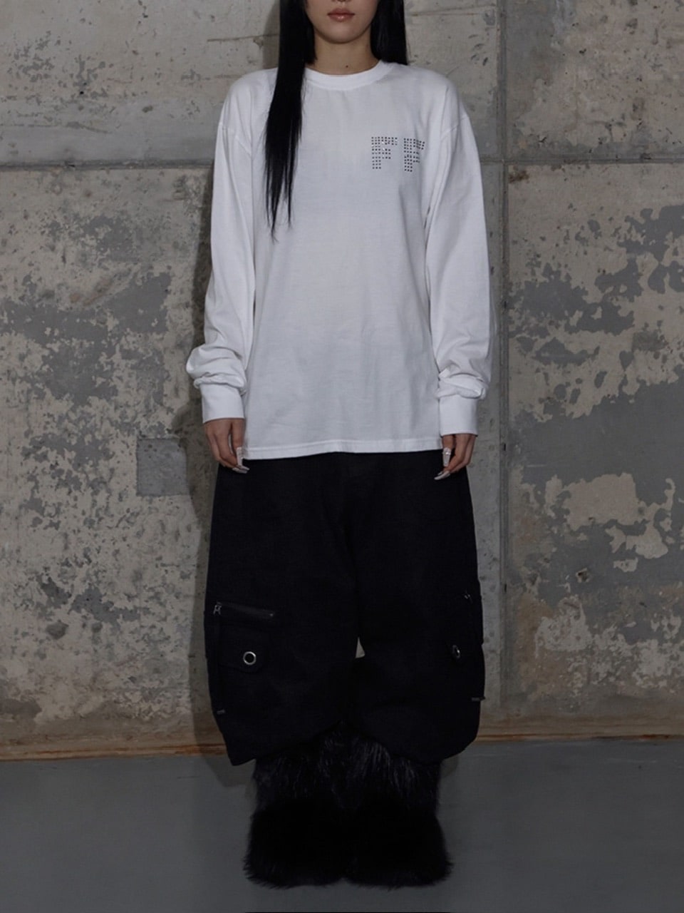 【FANCY CLUB】FF LETTERING LONG SLEEVE / 【ファンシークラブ】ＦＦレタリング長袖Ｔシャツ