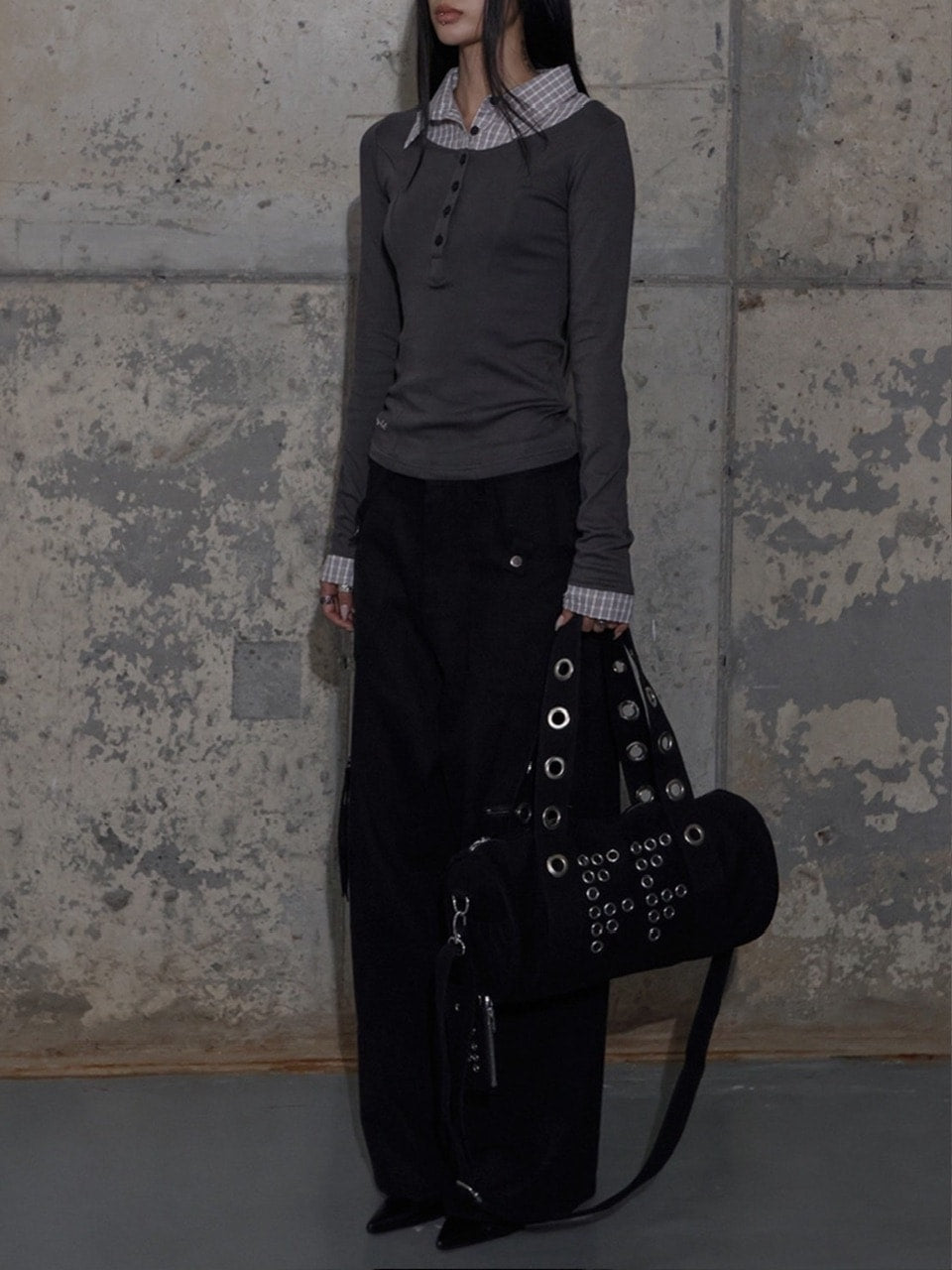 【FANCY CLUB】SHIRT LAYERED LONG SLEEVE / 【ファンシークラブ】シャツレイヤード長袖Ｔシャツ