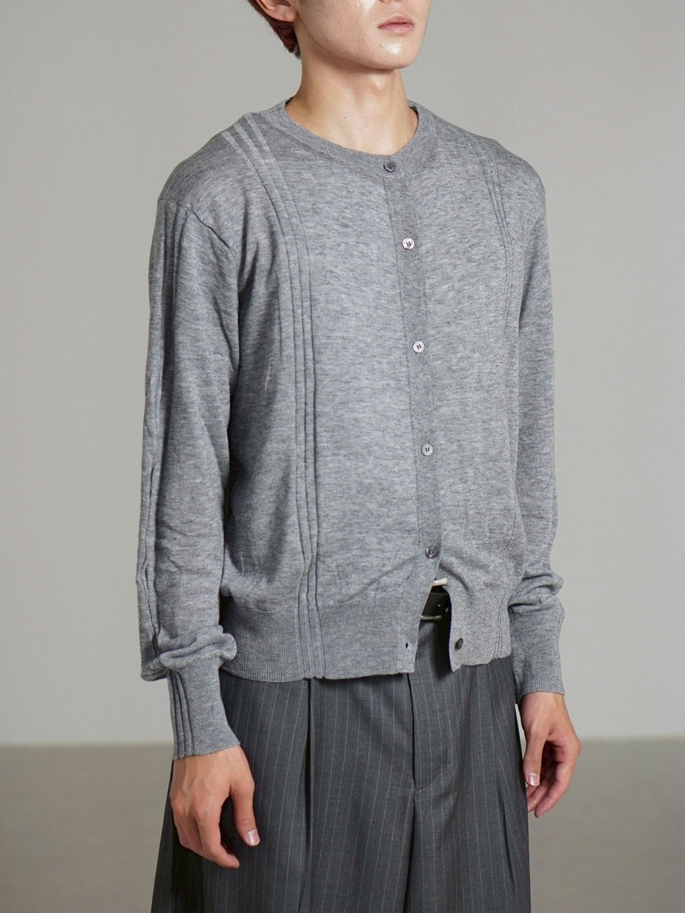 受注制【Chikashitsu +】wool blend cardigan / 【チカシツプラス】ウールブレンドカーディガン (2color)