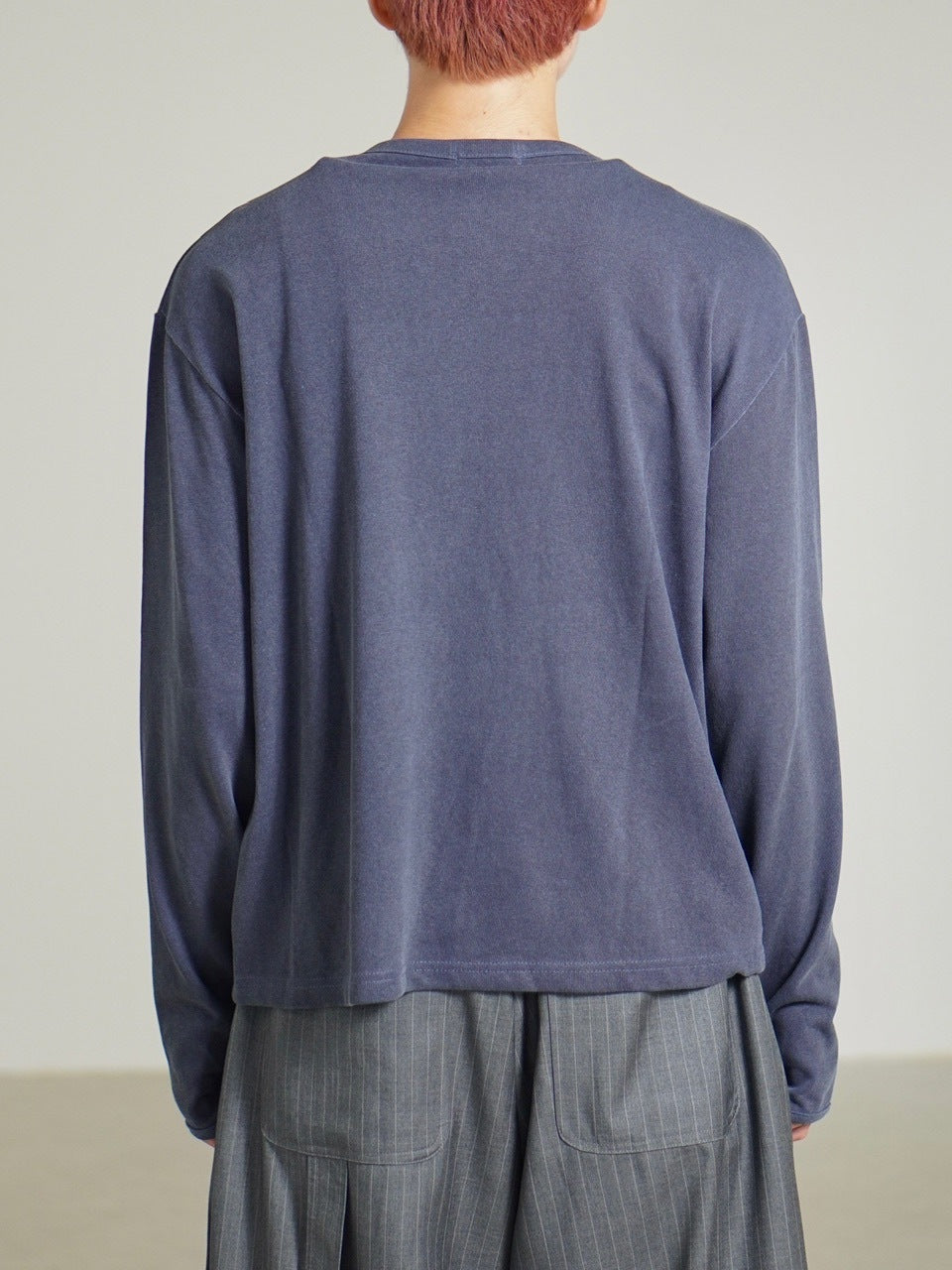 受注制【Chikashitsu +】double button henry neck long sleeve tee / 【チカシツプラス】ダブルボタンヘンリーネック長袖Tシャツ (4color)