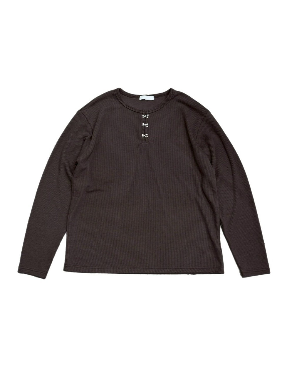 受注制【Chikashitsu +】front hook long sleeve knit (4color