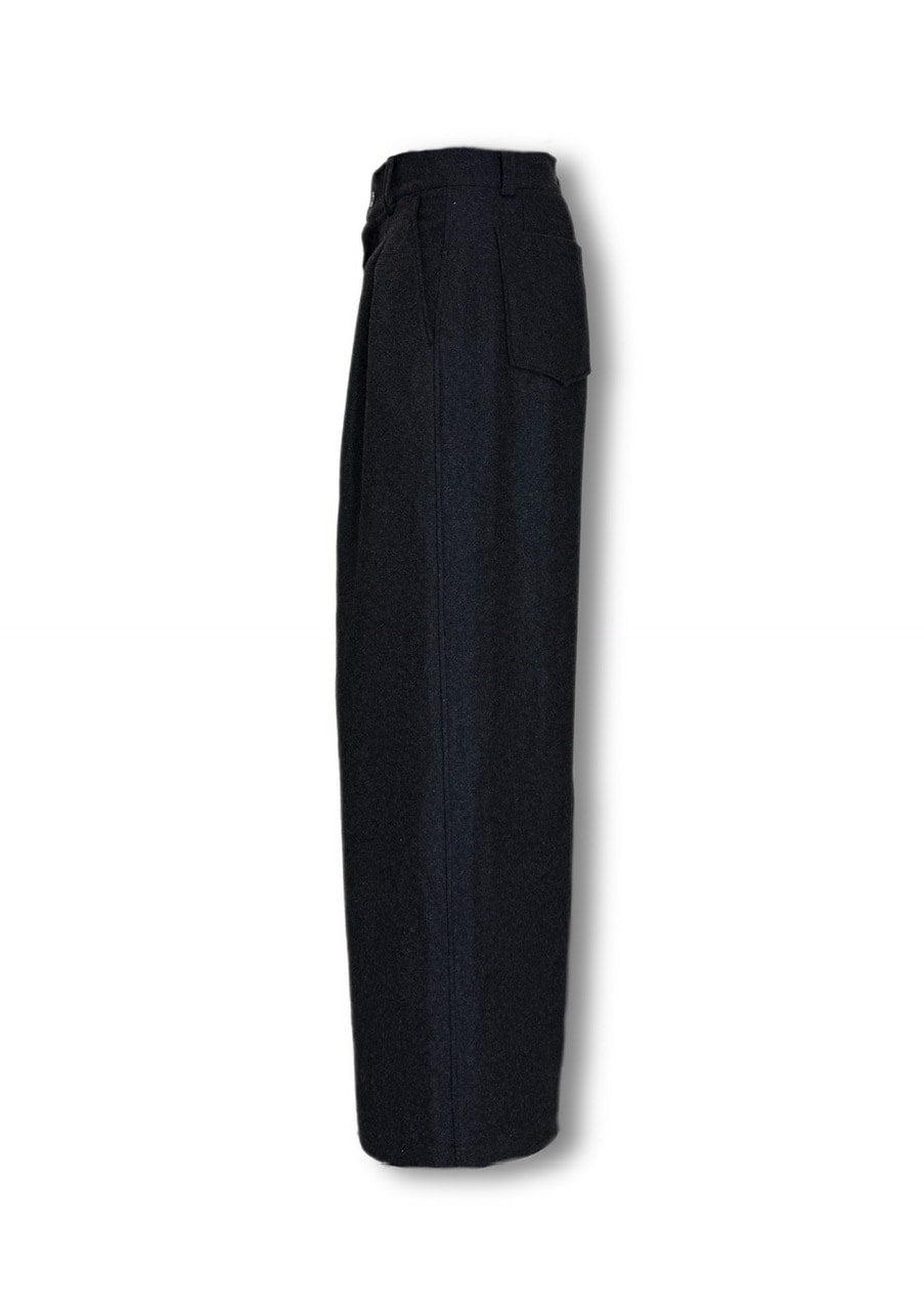 【CS】two tuck wool wide trousers