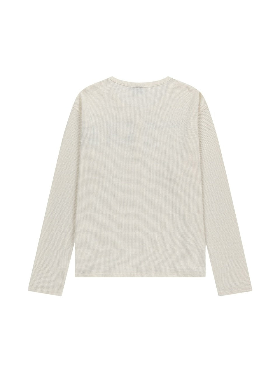 【AAKAM】Waffle Henry Neck Long Sleeve