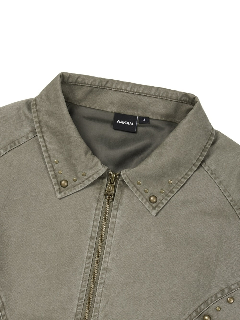 【AAKAM】Incision Studded Cotton Jacket