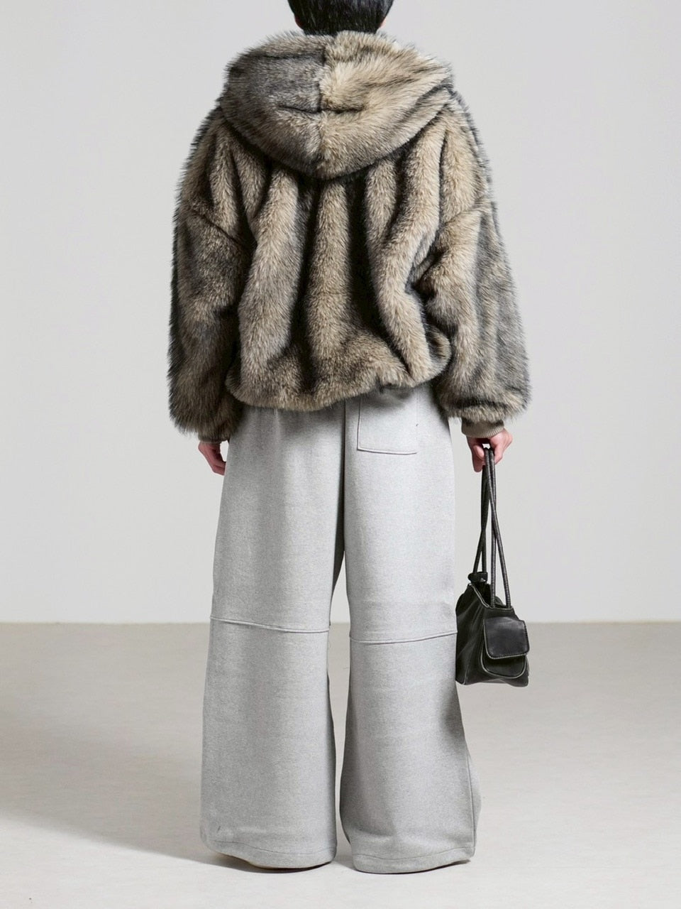 受注制【Chikashitsu +】oversized hooded fur blouson / 【チカシツプラス】オーバーサイズフーデッドファーブルゾン (4color)