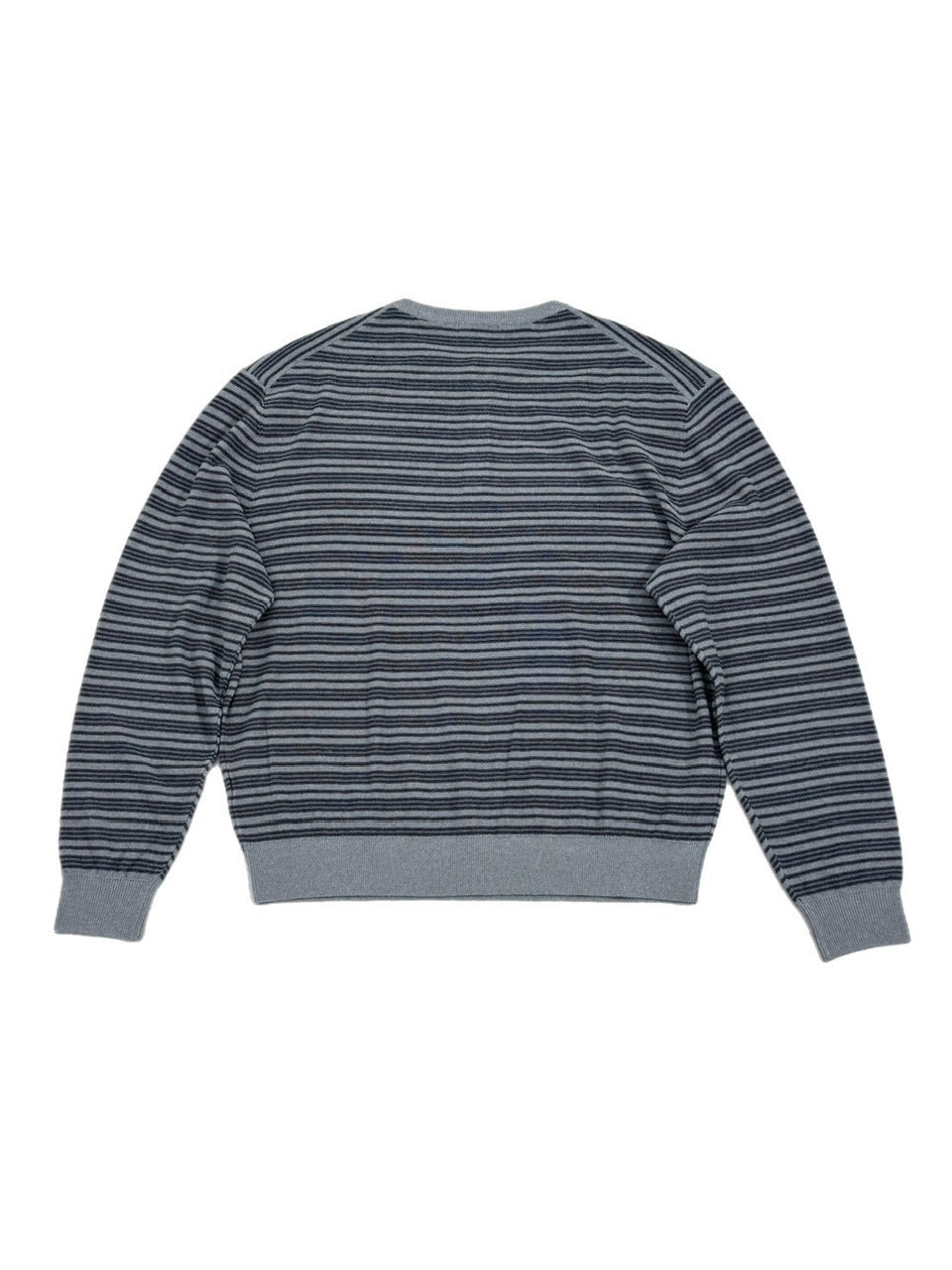 受注制【Chikashitsu +】cropped henry neck border knit / 【チカシツプラス】クロップドヘンリーネックボーダーニット (3color)