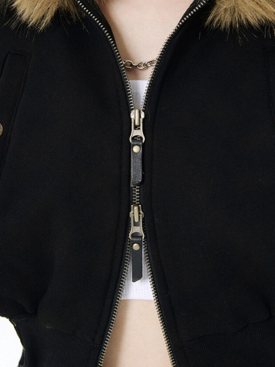 【runningHIGH】FUR ZIP UP HOODIE / 【ランニングハイ】ファージップアップパーカー