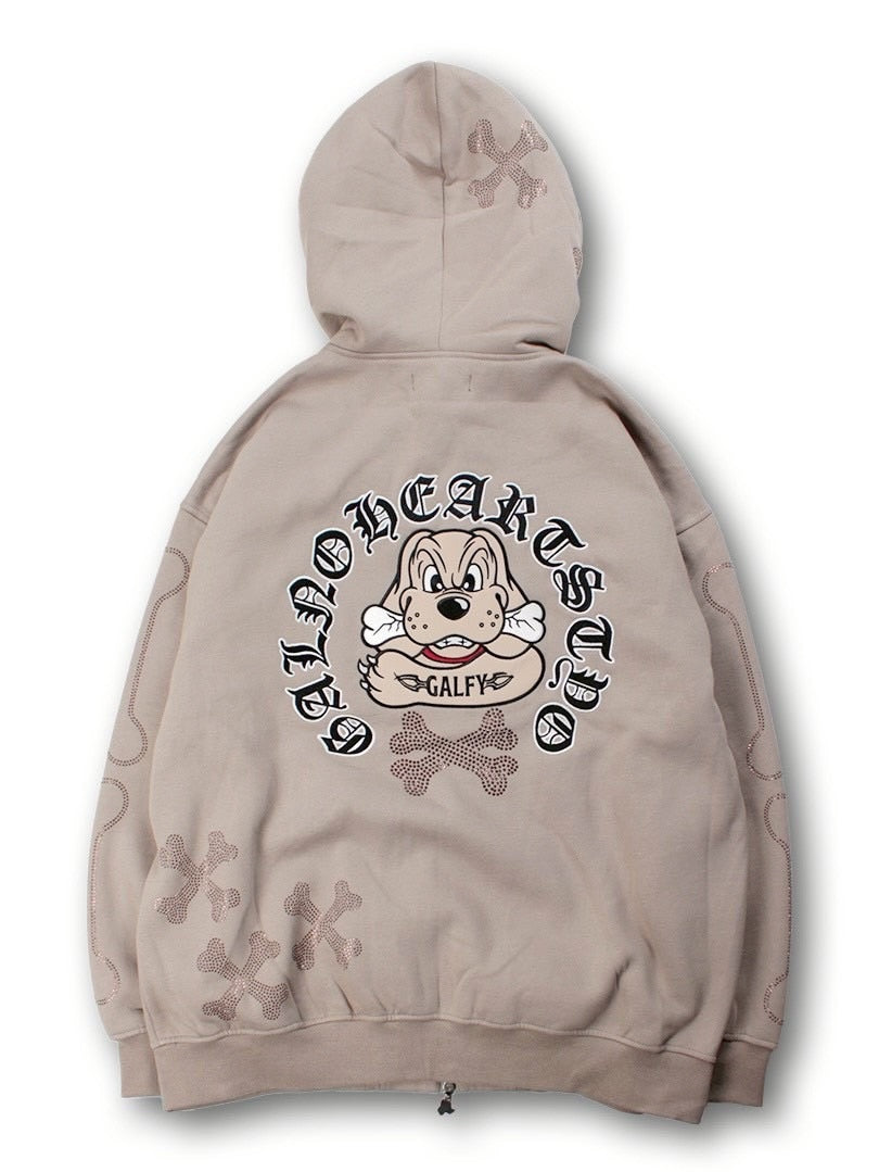 【GALFY】ピカピカ骨骨パーカー