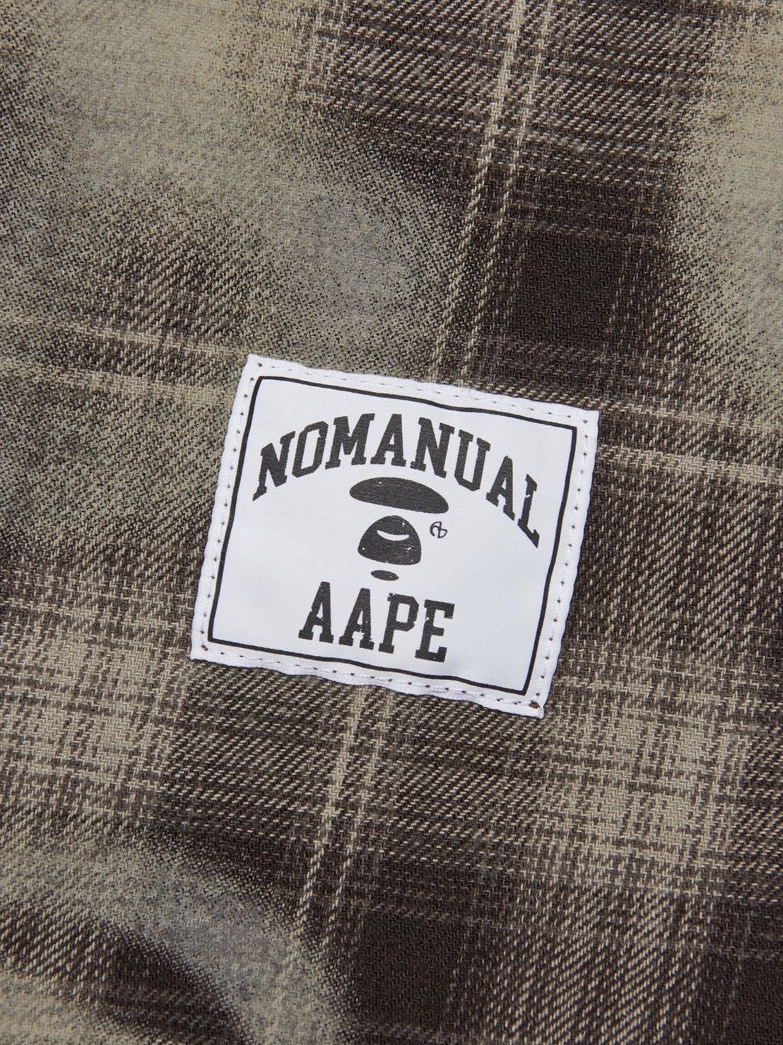 【AAPE X NOMANUAL】AAPE X NOMANUAL SPRAYED SYMBOL CHECK SHIRT